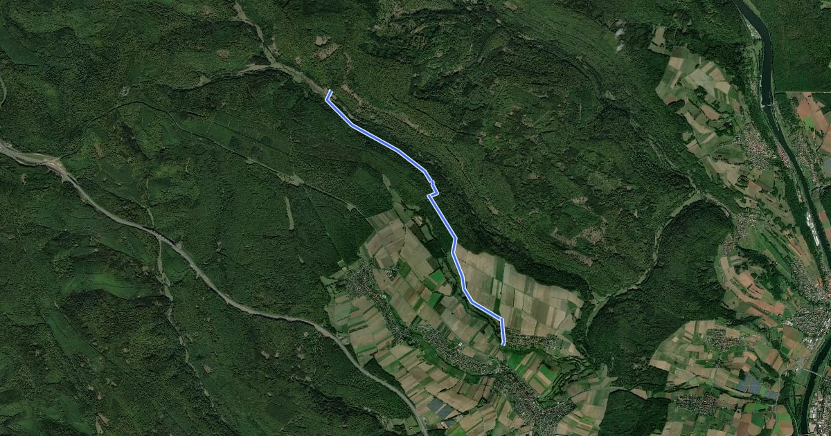 Маршрут Gebietswanderweg Roter Doppelbalken: Esselbach - Sylvan на спутниковом снимке