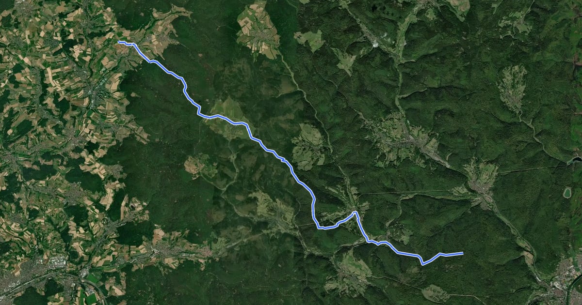 Маршрут Gebietswanderweg Roter Schrägbalken, Kleinkahl - Heinrichsthal на спутниковом снимке