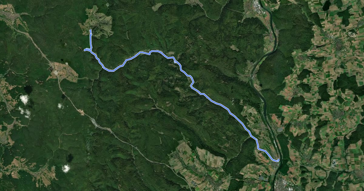 Маршрут Gebietswanderweg Roter Schrägstrich, Hafenlohrtal - Rothenfels на спутниковом снимке