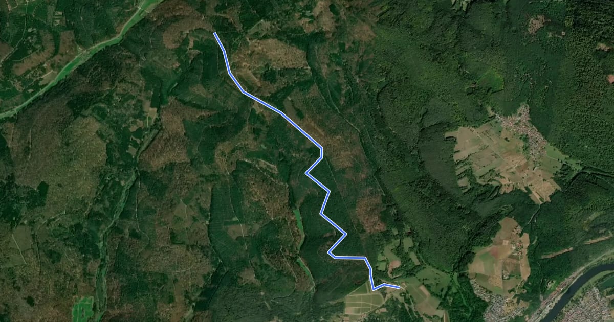 Маршрут Gebietswanderweg Rotes Dreieck Dorfprozelten - Eselsweg на спутниковом снимке