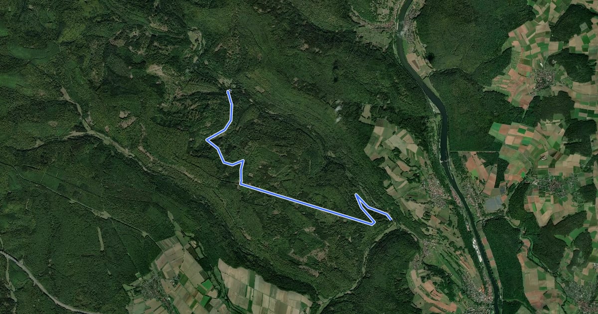 Маршрут Gebietswanderweg Rotes Dreieck, Lindenfurter Hof - Windheim Zeltplatz на спутниковом снимке