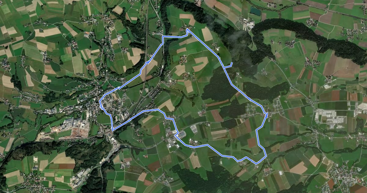 Маршрут Gebirgspanorama - Rundweg на спутниковом снимке
