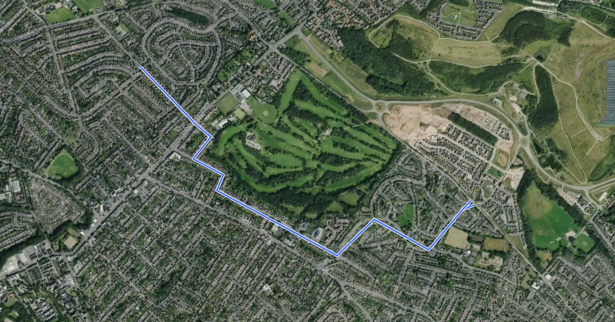 Маршрут Gedling <> Arnold на спутниковом снимке