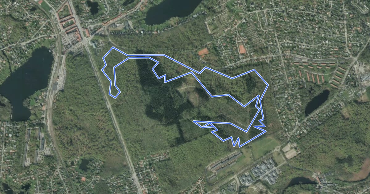 Маршрут Geelskov на спутниковом снимке