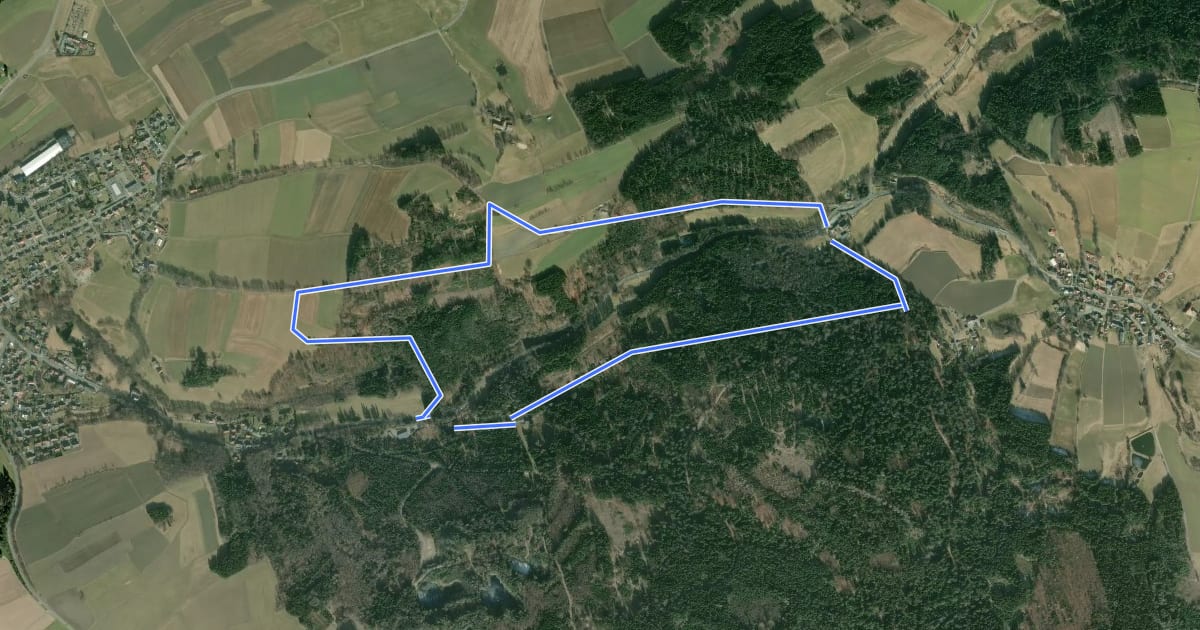 Маршрут Gefrees Rundwanderweg Nr. 1 на спутниковом снимке