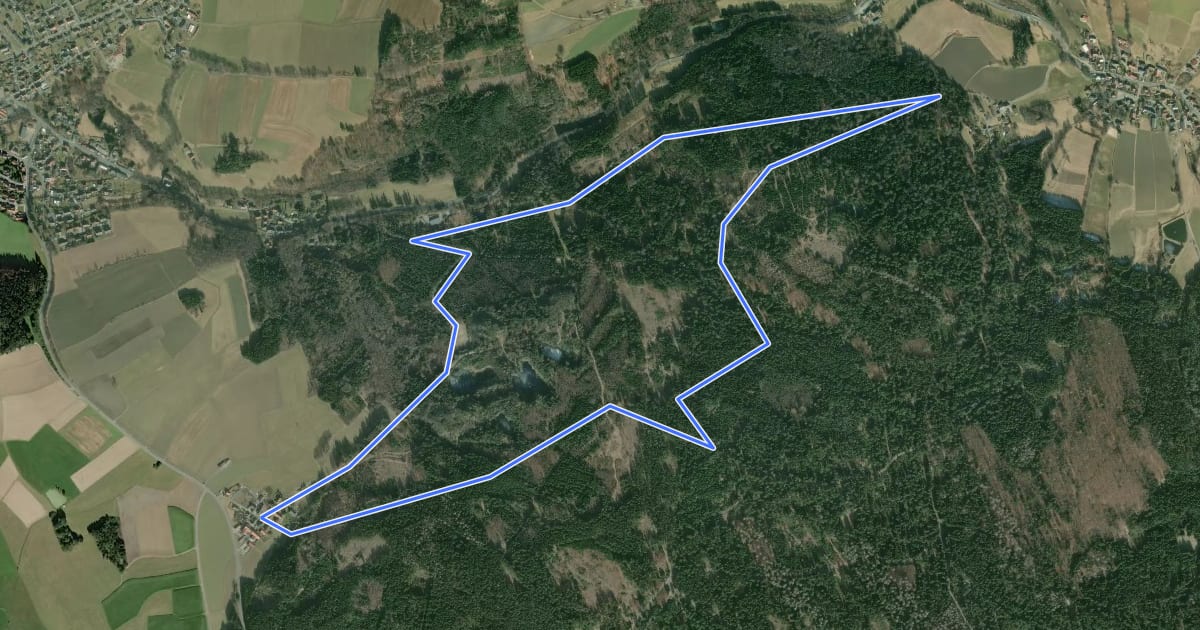 Маршрут Gefrees Rundwanderweg Nr. 2 на спутниковом снимке