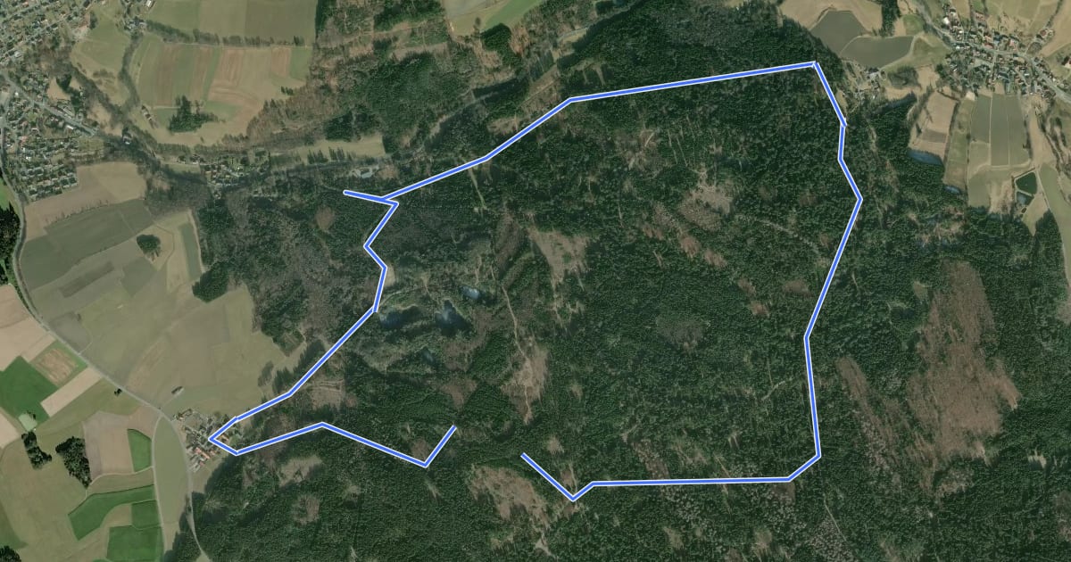 Маршрут Gefrees Rundwanderweg Nr. 3 на спутниковом снимке
