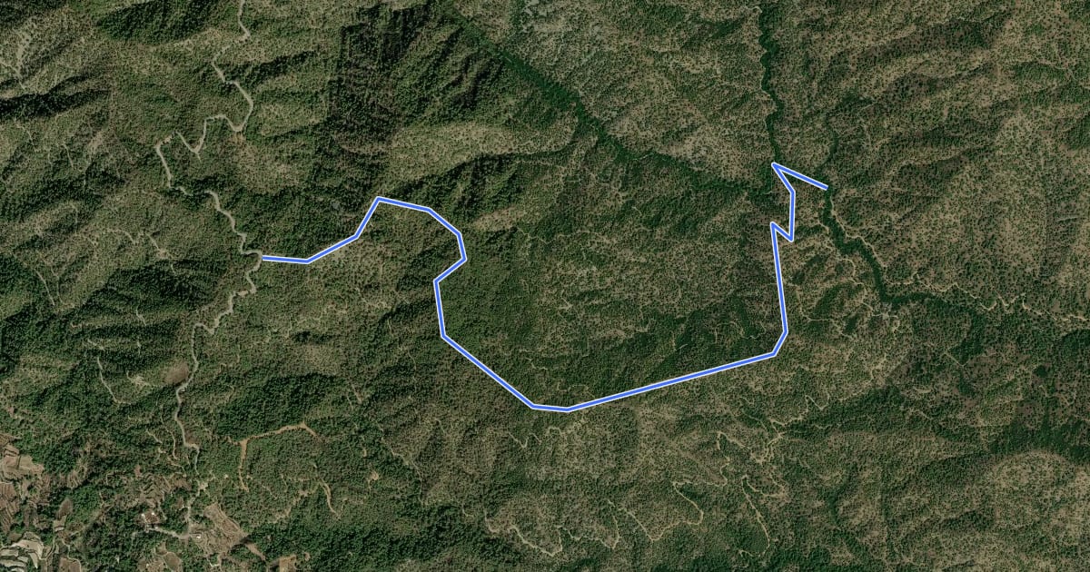 Маршрут Gefyria Trail на спутниковом снимке