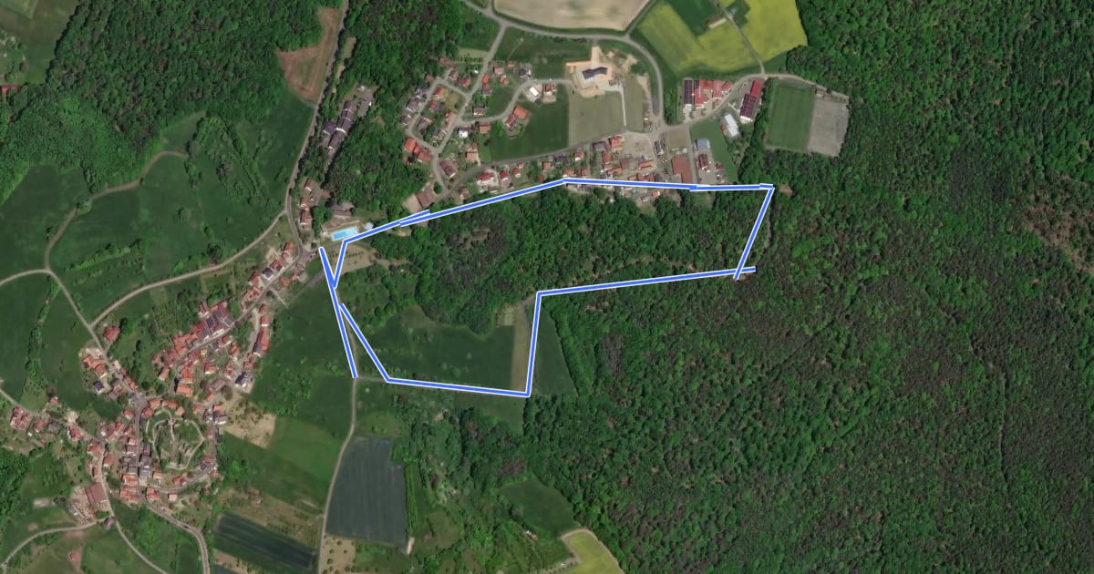Маршрут Geißsteinweg на спутниковом снимке