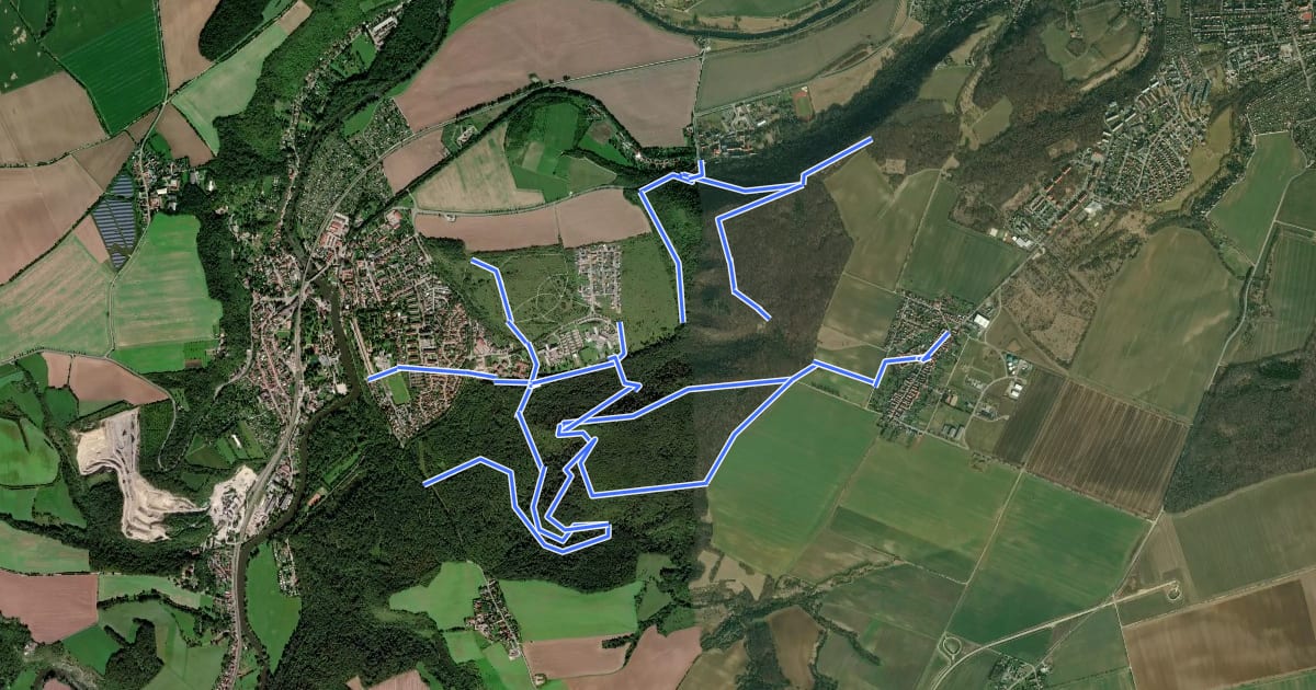 Маршрут Geiersberg&Galgenberg Wanderwegenetz на спутниковом снимке