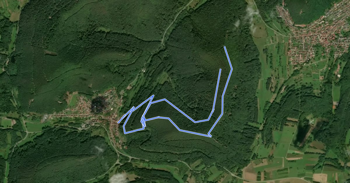 Маршрут Geiersteine-Tour (Premiumwanderweg) на спутниковом снимке
