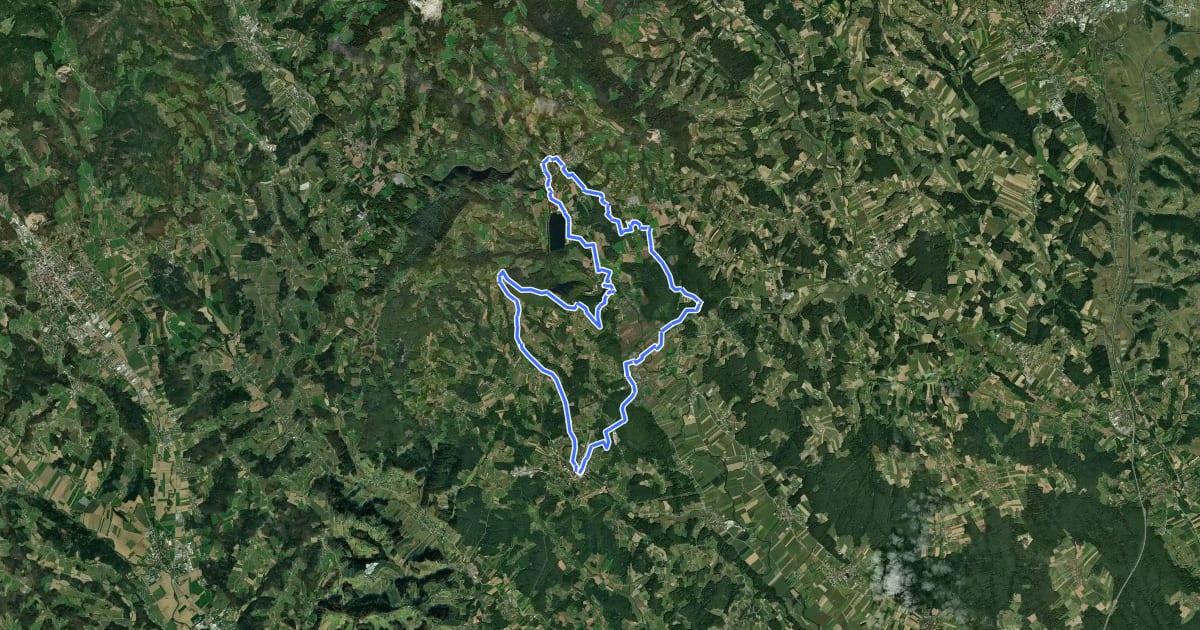 Маршрут Geierwandtour на спутниковом снимке