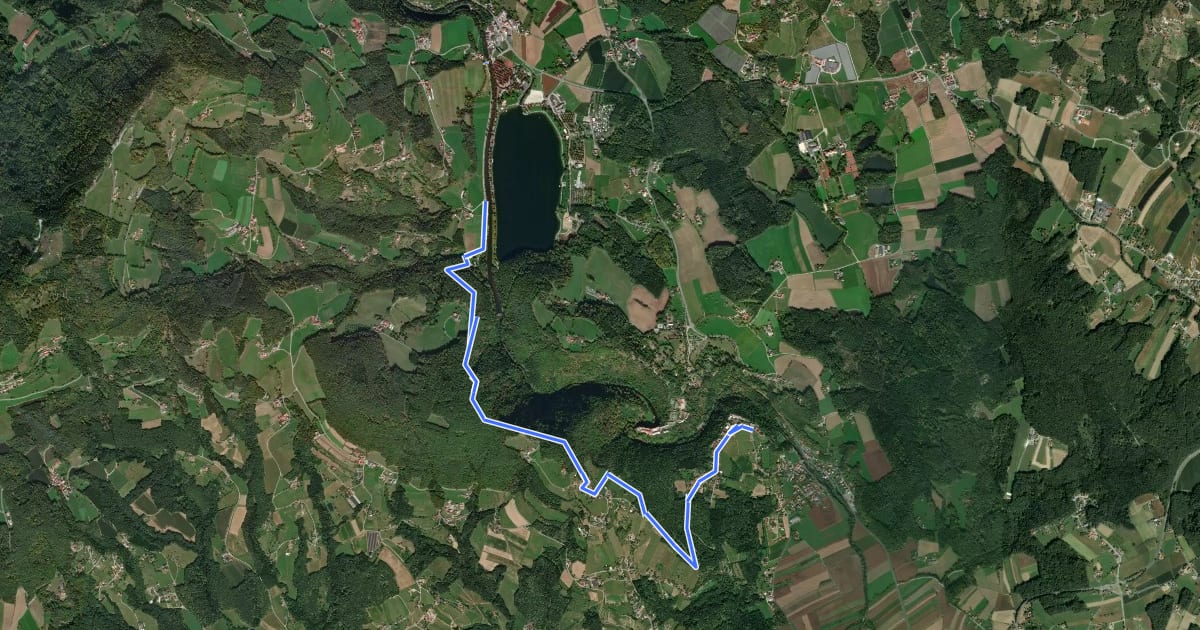 Маршрут Geierwandweg (23) на спутниковом снимке
