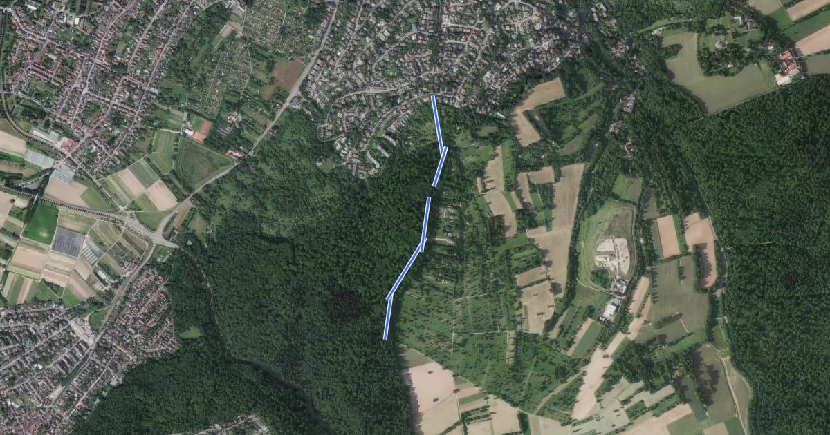 Маршрут Geigersberg - Grünberg на спутниковом снимке