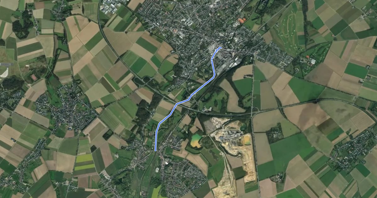 Маршрут Geilenkirchen (01) - Übach-Palenberg (63) на спутниковом снимке