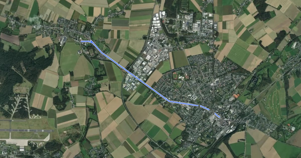 Маршрут Geilenkirchen (01) - Geilenkirchen (03) на спутниковом снимке