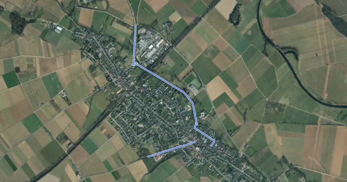 Маршрут Geilenkirchen (09) - Hückelhoven (97) на спутниковом снимке