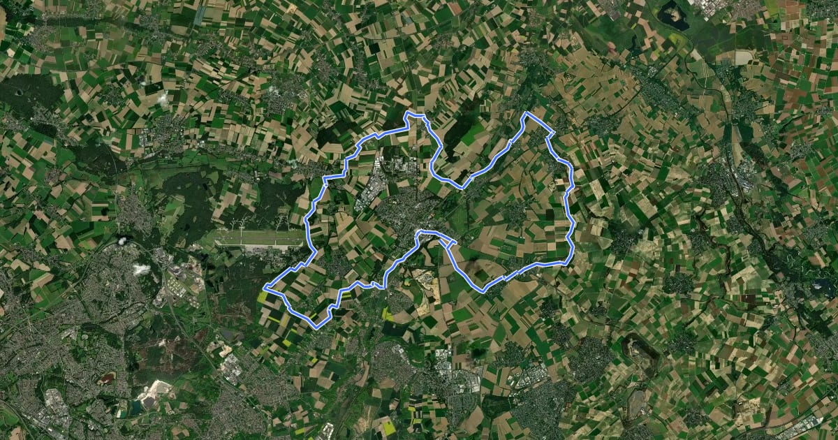 Маршрут Geilenkirchen - Im Wechsel der Landschaften на спутниковом снимке