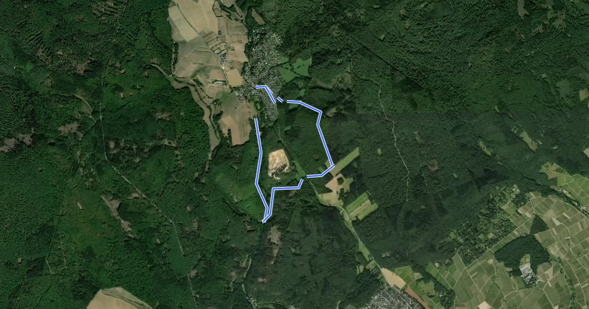 Маршрут Geisenheimer Rundweg D на спутниковом снимке