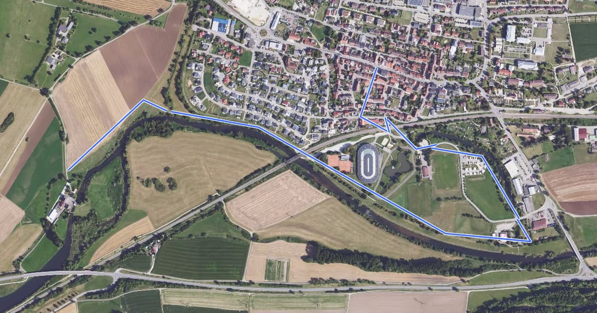 Маршрут Geisingen Rathaus - Geisingen Mühle на спутниковом снимке