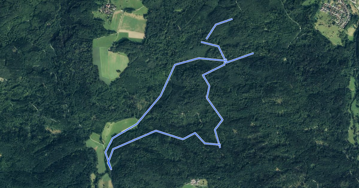 Маршрут Geiststeinweg на спутниковом снимке