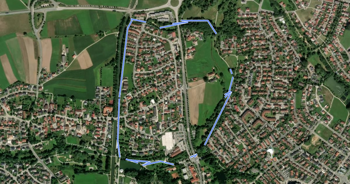 Маршрут Gelassenheitsweg 4: Großer Barfußweg на спутниковом снимке