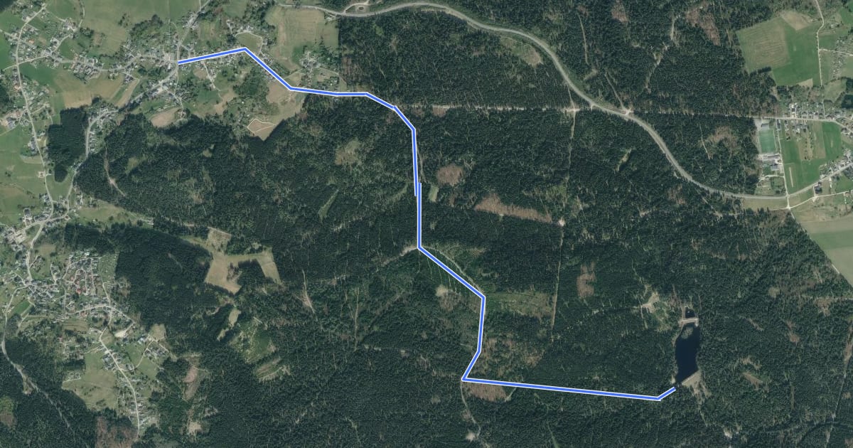 Маршрут gelb mit Teilstück Vogtland-Panorama-Weg Carolagrün на спутниковом снимке