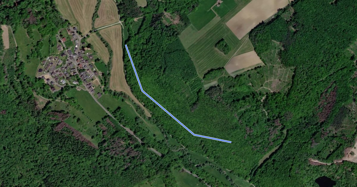 Маршрут Gelbachwanderweg на спутниковом снимке