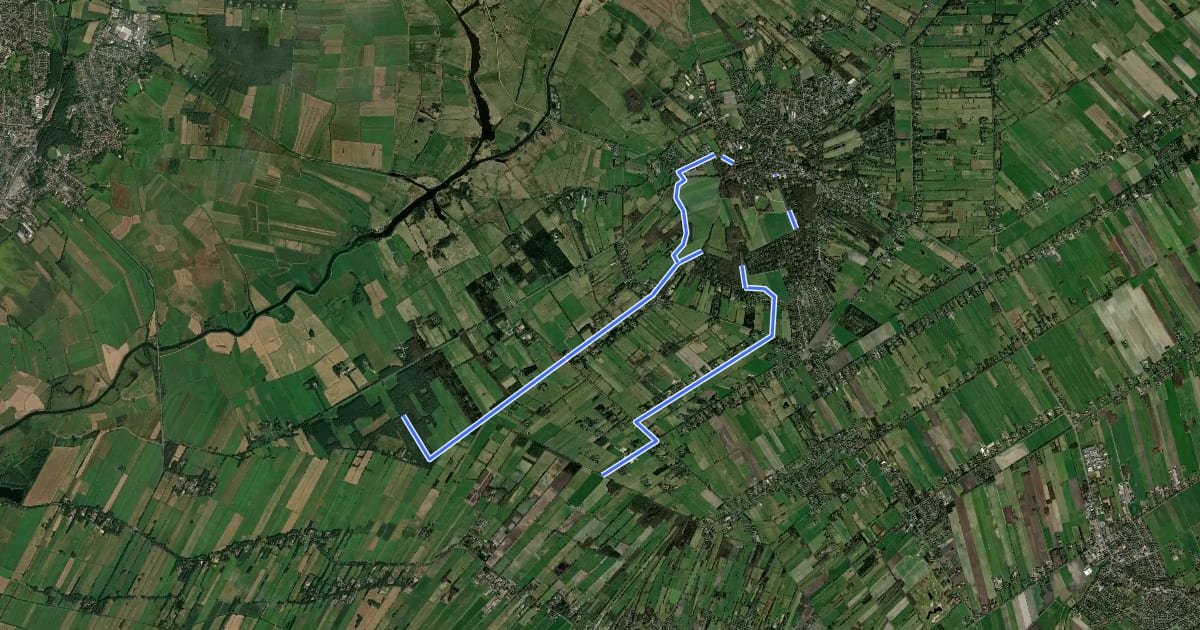 Маршрут Gelbe Route на спутниковом снимке