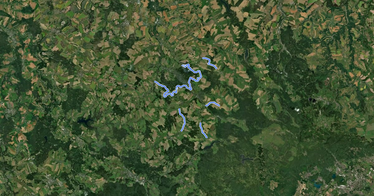 Маршрут Gelber Balken Region Mulda на спутниковом снимке