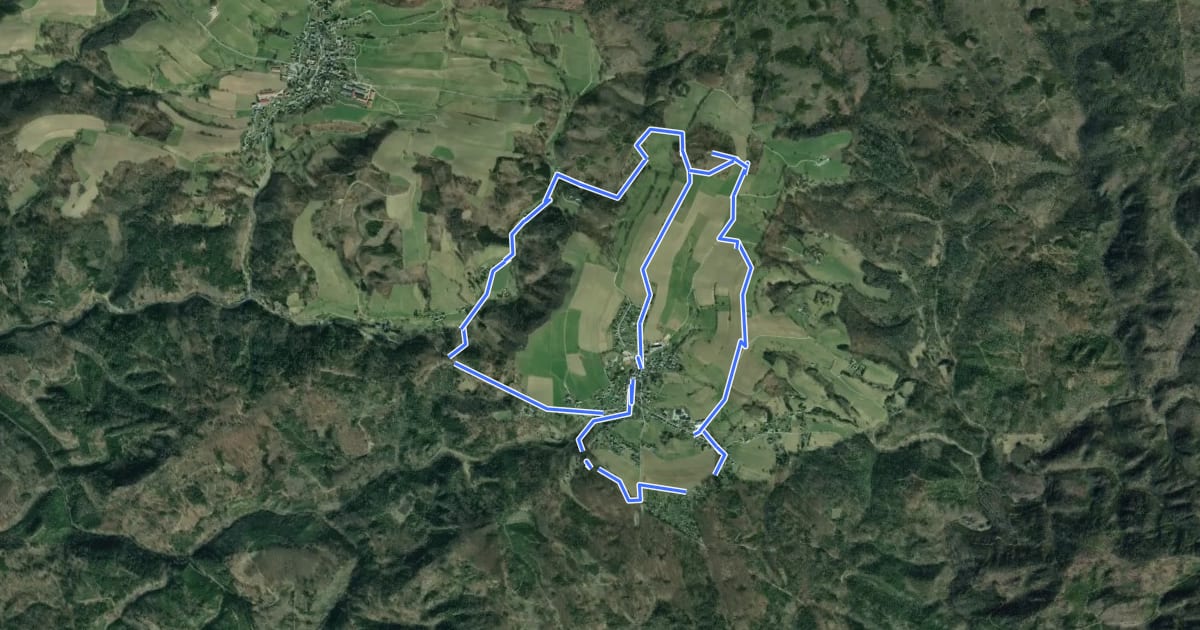Маршрут Gelber Punkt, Panoramaweg Hinterhermsdorf на спутниковом снимке