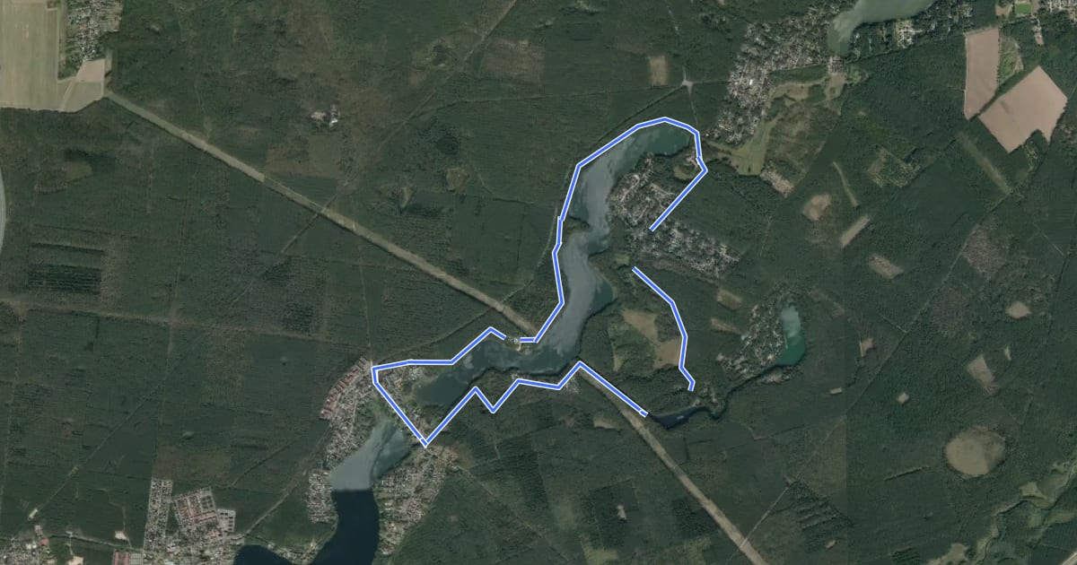 Маршрут Gelber Punkt Rundweg Möllensee на спутниковом снимке
