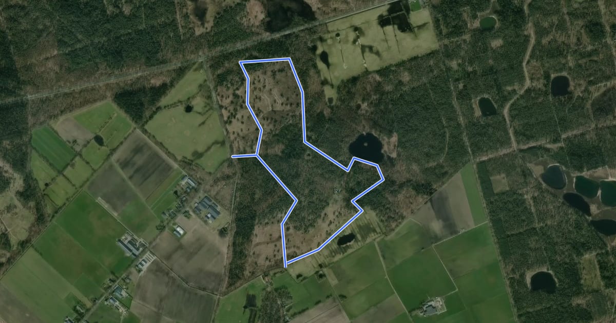 Маршрут Gele route на спутниковом снимке