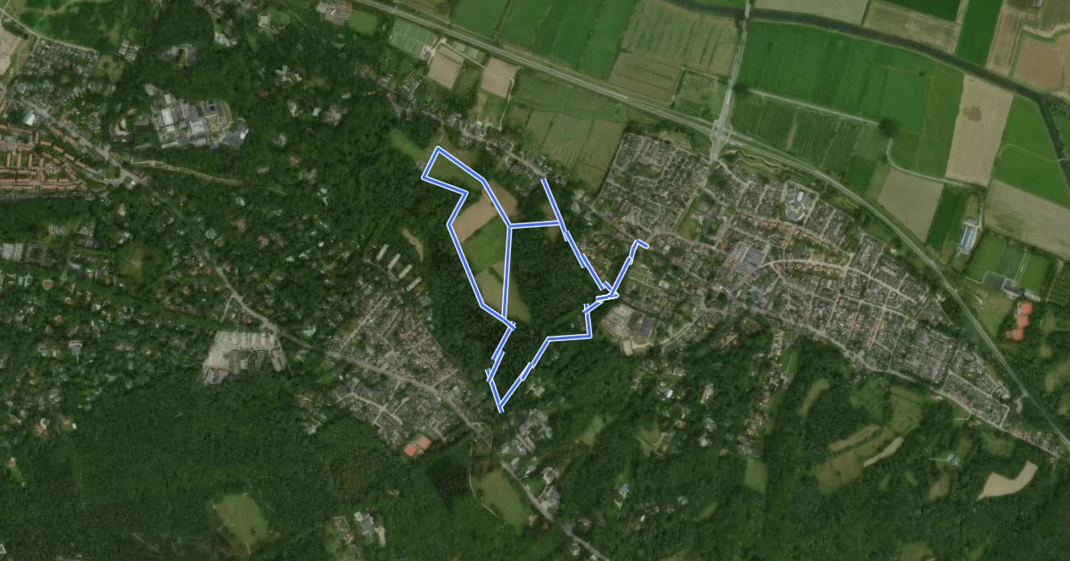 Маршрут Gele Route Heerlijkheid Beek на спутниковом снимке