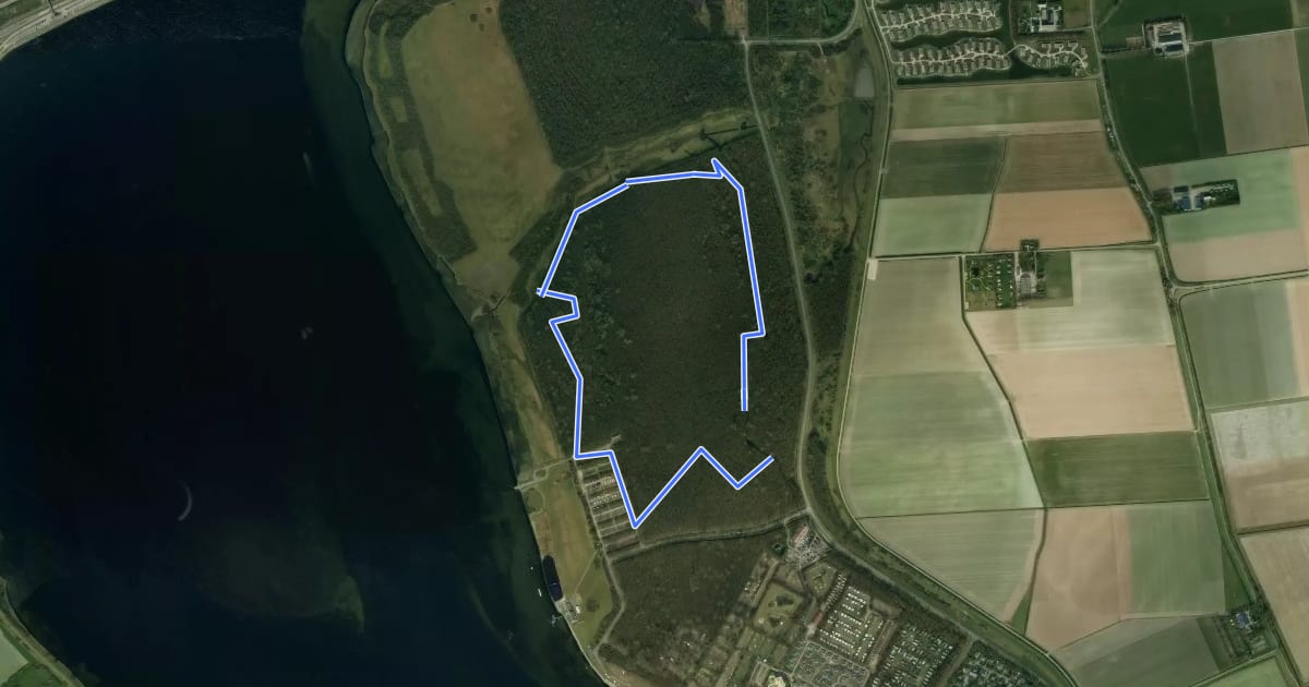 Маршрут Gele Wandelroute на спутниковом снимке