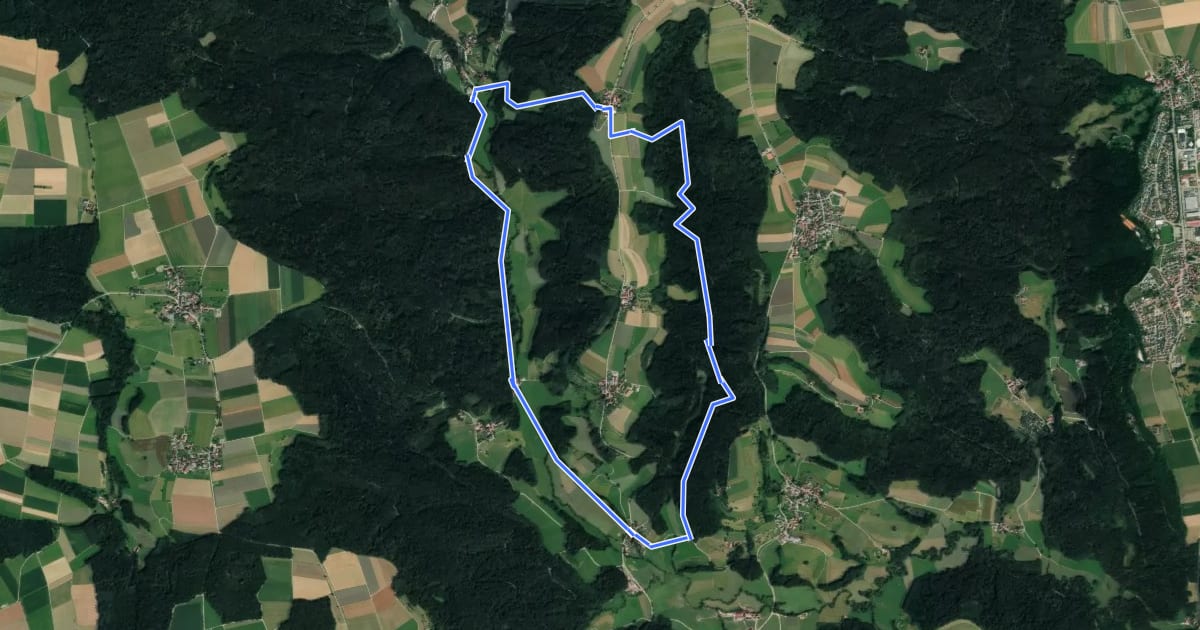 Маршрут Gellbach-Rundweg на спутниковом снимке