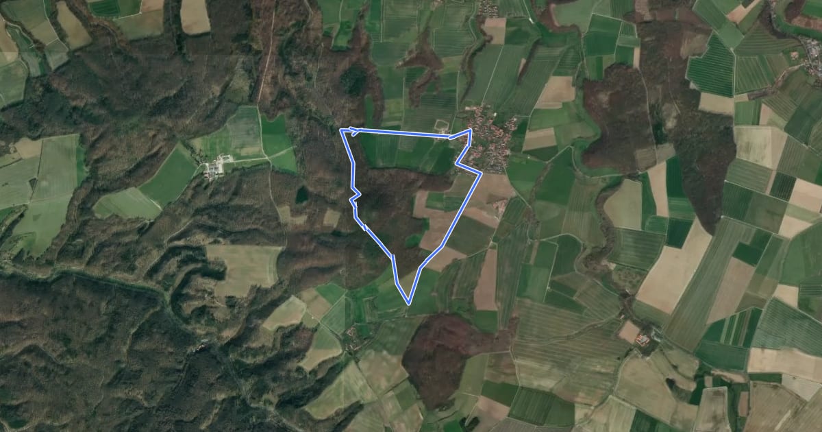 Маршрут Gelliehausen Tour Blau на спутниковом снимке