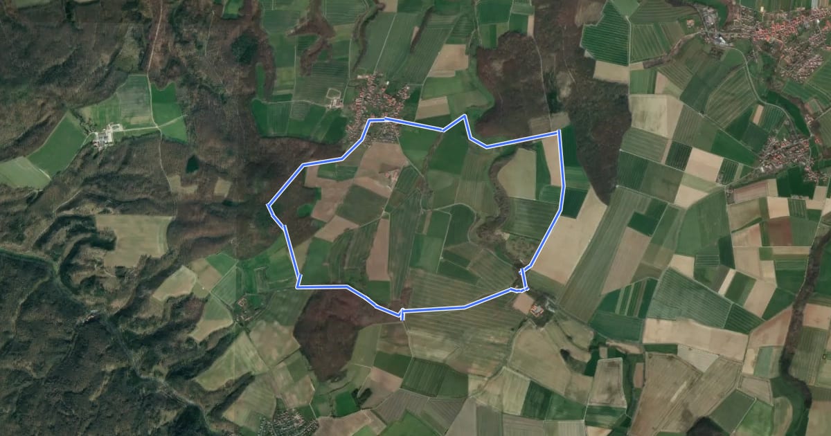 Маршрут Gelliehausen Tour Grün на спутниковом снимке