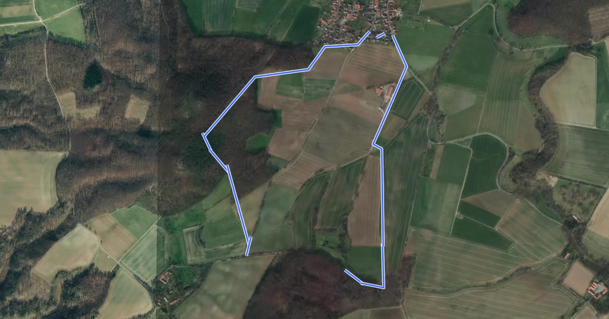 Маршрут Gelliehausen Tour Rot на спутниковом снимке