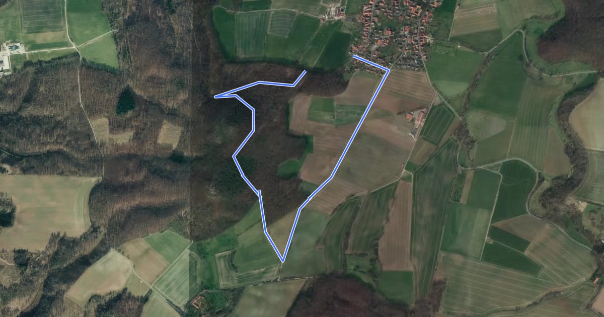 Маршрут Gelliehausen Tour Weiß на спутниковом снимке
