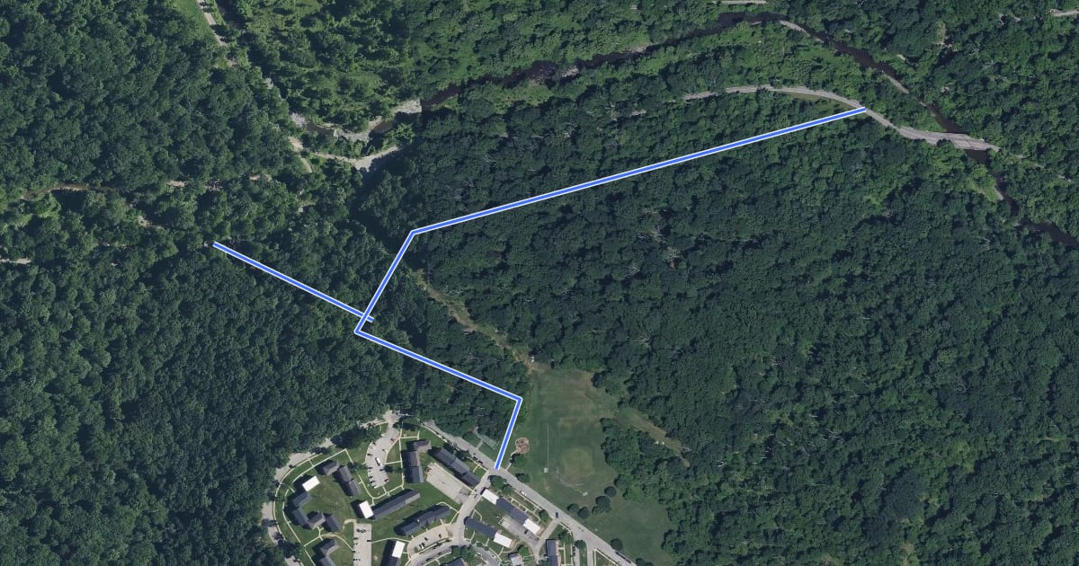 Маршрут Gelston Heights Trail на спутниковом снимке