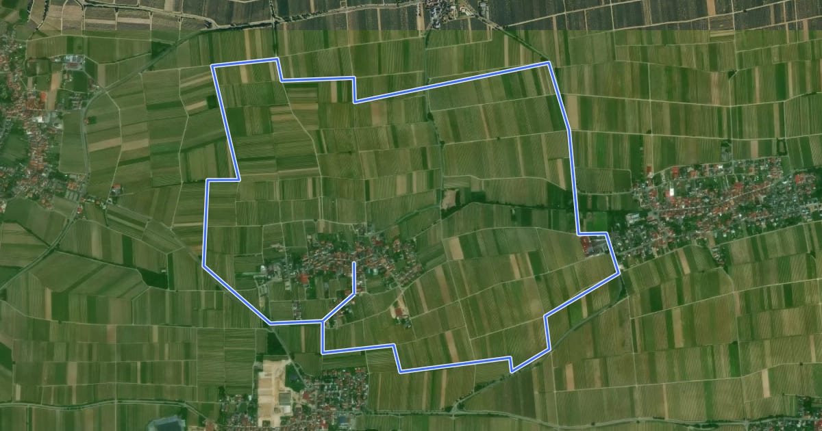 Маршрут Gemarkungspfad Flemlingen на спутниковом снимке