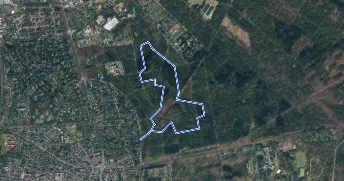 Маршрут Gemeentebos Ermelo на спутниковом снимке