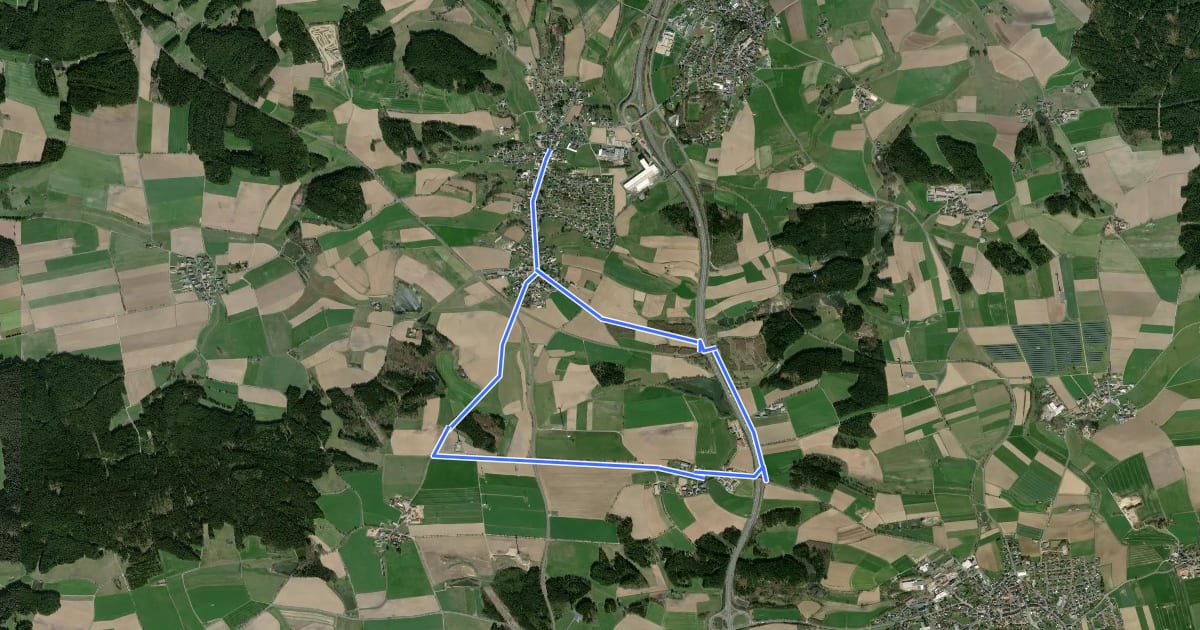 Маршрут Gemeinde Höchstädt, Rundwanderweg 3 на спутниковом снимке