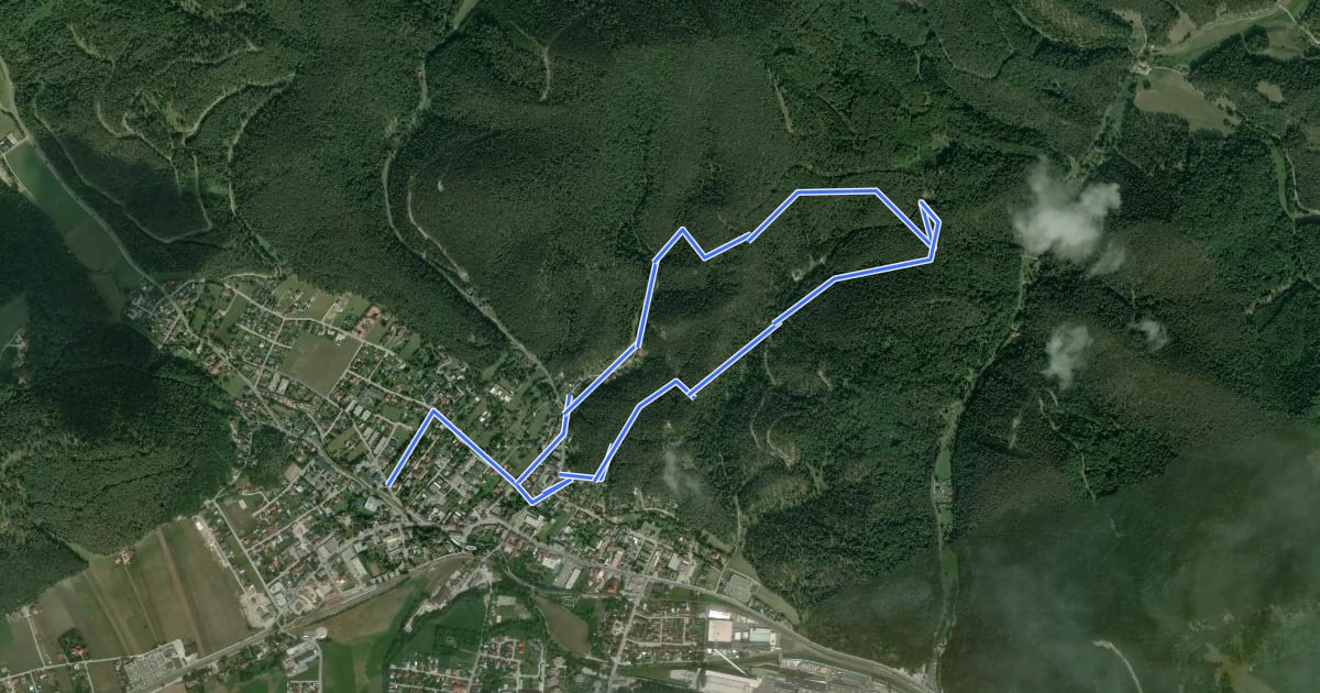 Маршрут Gemeindewanderweg на спутниковом снимке