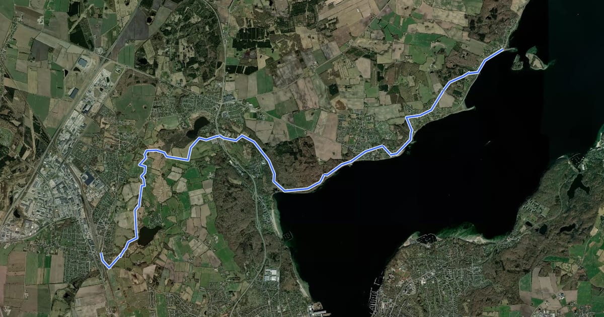 Маршрут Gendarmstien, Bjergetapen на спутниковом снимке