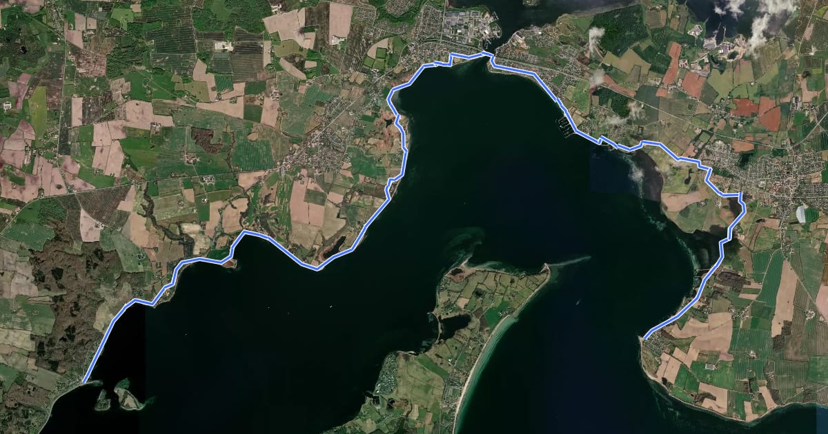 Маршрут Gendarmstien, Tegletapen на спутниковом снимке