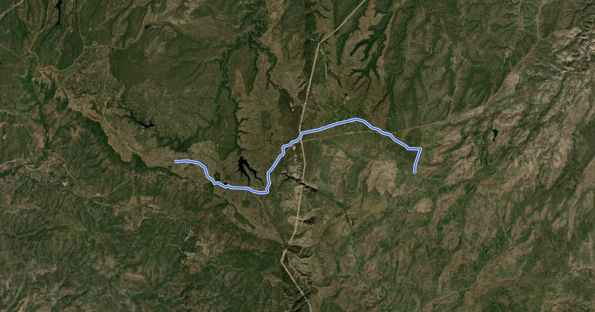Маршрут General George Crook National Recreation Trail на спутниковом снимке