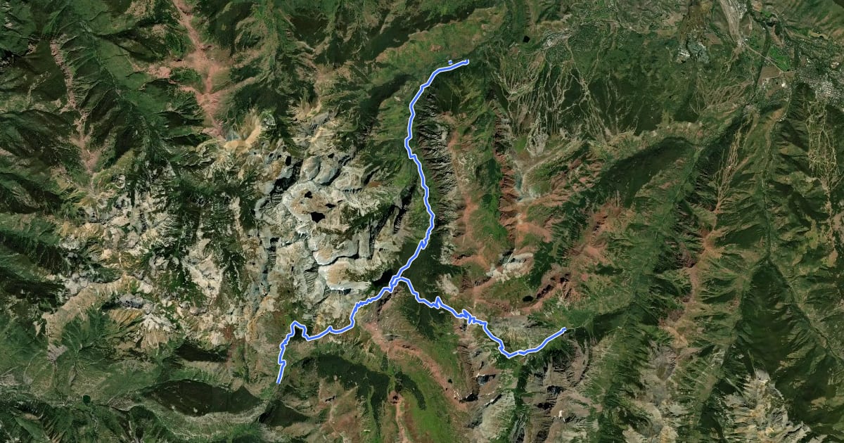 Маршрут Geneva Lake Trail на спутниковом снимке
