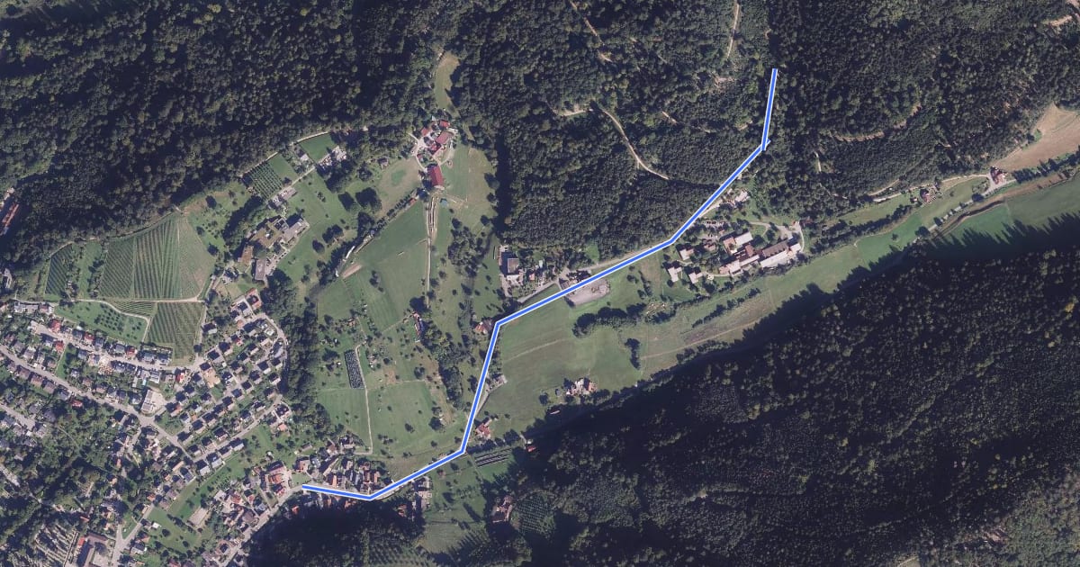 Маршрут Gengenbach Oberdorf - Mattenhof на спутниковом снимке